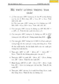 Bài tập Hình học lớp 9